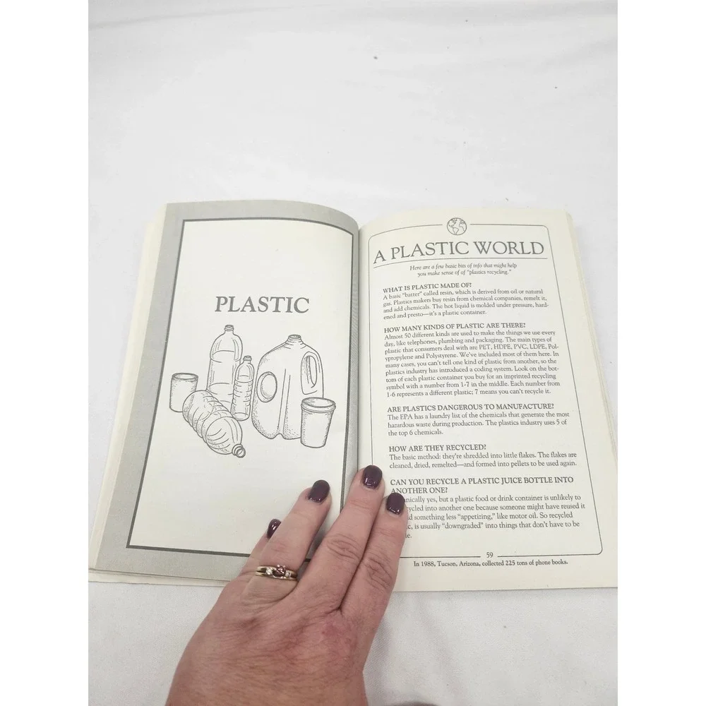 Vintage 1990 The Recycler's Handbook Earth Works Group First Edition Ecology